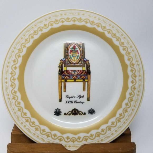 Porcelain Treasures Dessert Plates Antique Chairs - Picture 7 of 12